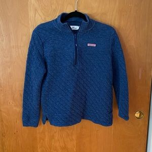 Like New Vineyard Vines Women’s Blue Quilted Qzip